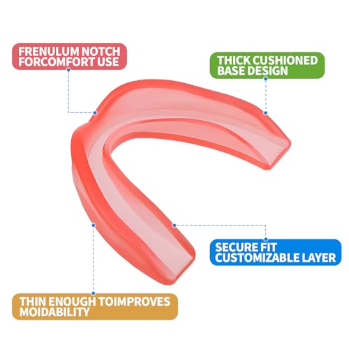 Creztail Multicolored Mouth piece Sports Mouth Guards for Adults, 8PCS Mouthguard Gum Teeth Armor for Boxing Basketball Hockey Karate, Custom Fit Mouthpiece - Image 3