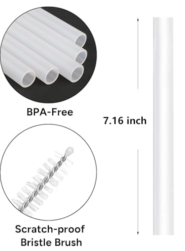 CampTek Straws Replacement Compatible with CamelBak eddy+ Water Bottle, 4 BPA-FREE Straws and 1 Straw Cleaning Brush（25oz/32oz） - Image 2