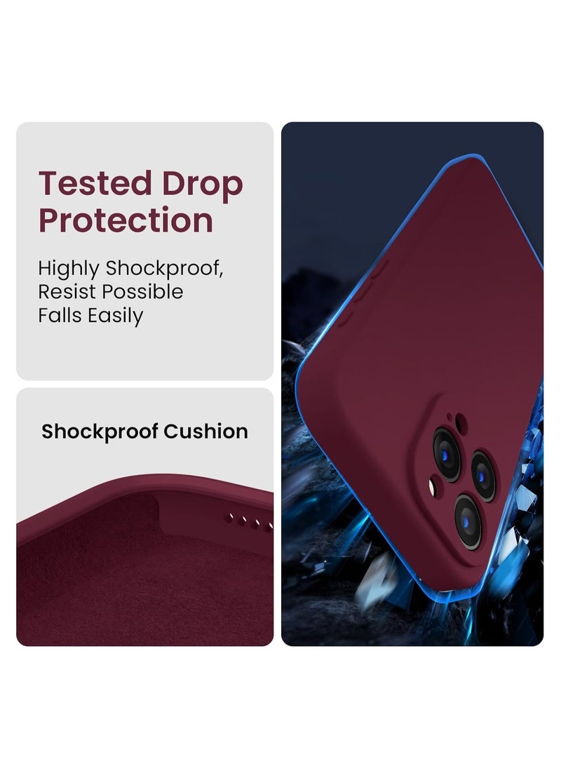 Raxoom Designed for iPhone 15 Pro Max Case, Silicone Upgraded [Camera Protection] for iPhone 15 ProMax Case with [2 Screen Protectors], Anti-Scratch Microfiber Lining, 6.7 inch, Plum - Image 4