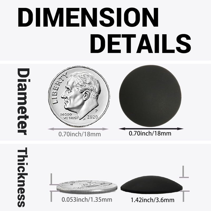 LeFix 8 Pcs Laptop Rubber Feet (0.7 inch Diameter), Non-Slip Replacement Bottom Feet for MacBook Pro/Air Case,Including 2 Surface Wipes - Image 2