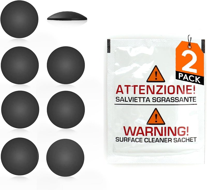 LeFix 8 Pcs Laptop Rubber Feet (0.7 inch Diameter), Non-Slip Replacement Bottom Feet for MacBook Pro/Air Case,Including 2 Surface Wipes - Image 1