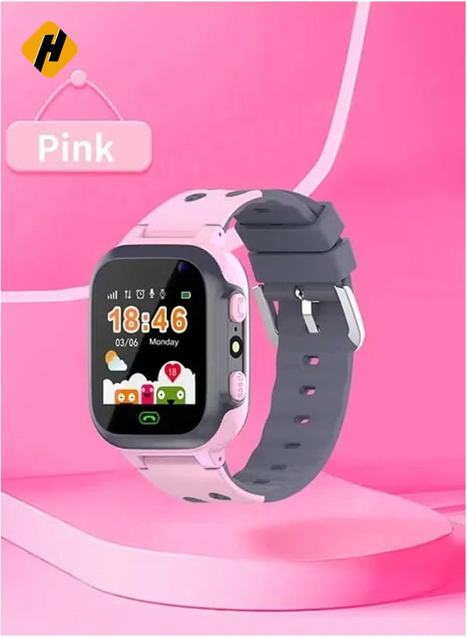 HuHa Kids Smart Watch with SIM Card Support – Voice Call, GPS Positioning, Waterproof Touch Screen, One-Button Speed Dial & Security Features (Pink) - Image 3