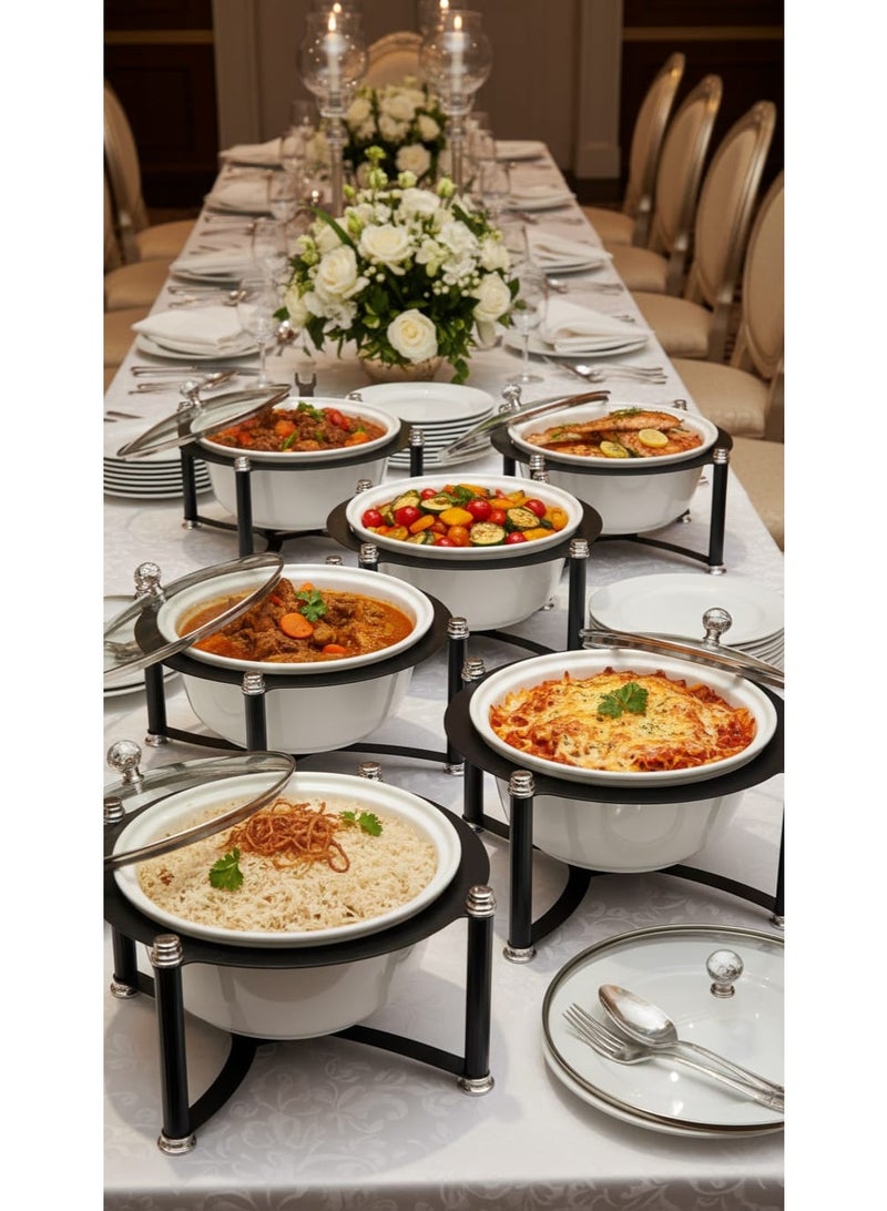 سخان بوفية صحن تقديم الطعام مدورعميق 10 سم - Image 4