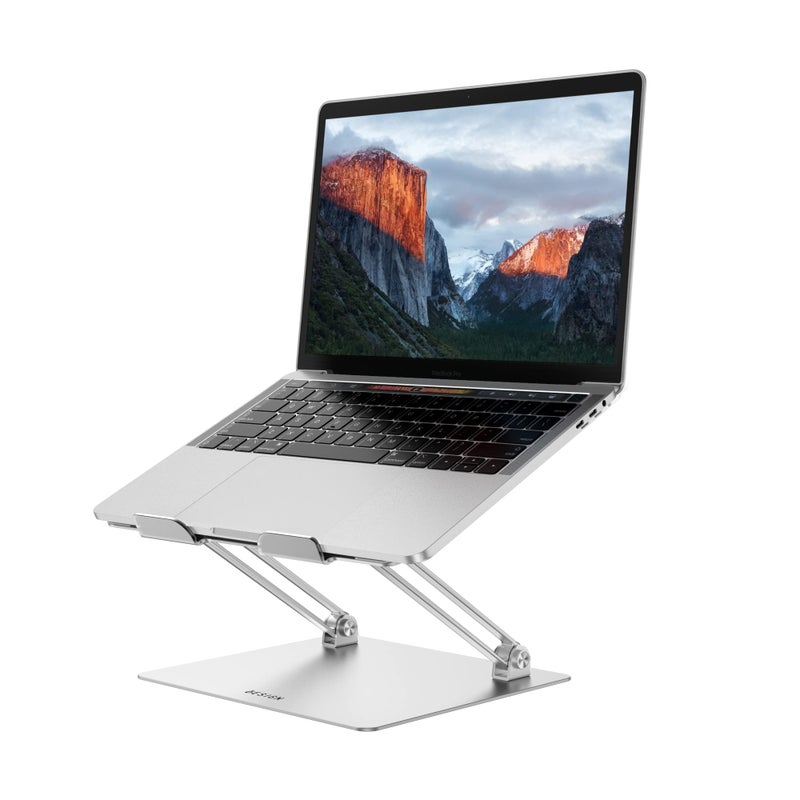 BESIGN LS10 Aluminum Laptop/Computer Stand, Ergonomic Adjustable Notebook Stand, Riser Holder, Compatible with Air, Pro, Dell, HP, Lenovo More 10-14" Laptops, Silver - Image 2