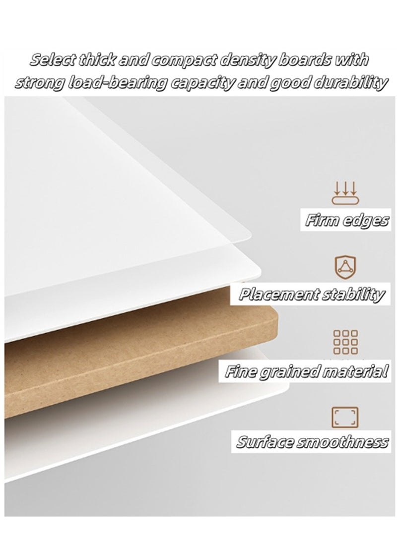 موقف تلفزيوني حديث ، مركز ترفيهي خشبي مع درجين ، وحدة تحكم تلفزيونية طاولة خزانة وسائل الإعلام مع درج تخزين لغرفة المعيشة غرفة النوم والمكتب (أبيض 100 * 30 * 49 سم) - Image 4