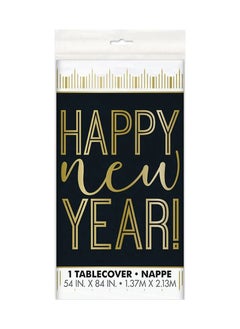 Amscan 4-piece set of NEON DOTS New Year NAPkin, neon dots new year plastic table cover, NEON DOTS New Year 90s CUP, ROARING New Year Plastic Table Cover.  - Image 1