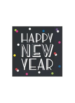 Amscan 4-piece set of NEON DOTS New Year NAPkin, neon dots new year plastic table cover, NEON DOTS New Year 90s CUP, ROARING New Year Plastic Table Cover.  - Image 3