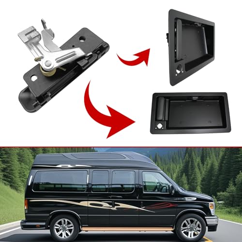 SYudwen Metal Rear Cargo Door Handle Replace 77534 6C2Z15434A20AA Compatible with Ford E350 E150 E250 E450 Econoline Van 19922014 Rear Right Wagon Handle - Image 3