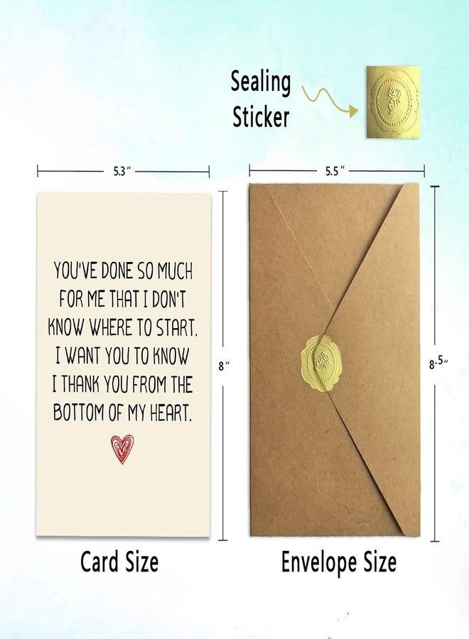 ATTLVV Thank You Card, Appreciation Card, Heartfelt Thank You Gift with Kraft Envelope and Gold Seal Sticker - Image 2