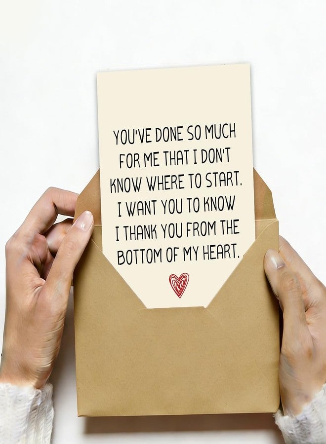 ATTLVV Thank You Card, Appreciation Card, Heartfelt Thank You Gift with Kraft Envelope and Gold Seal Sticker - Image 4