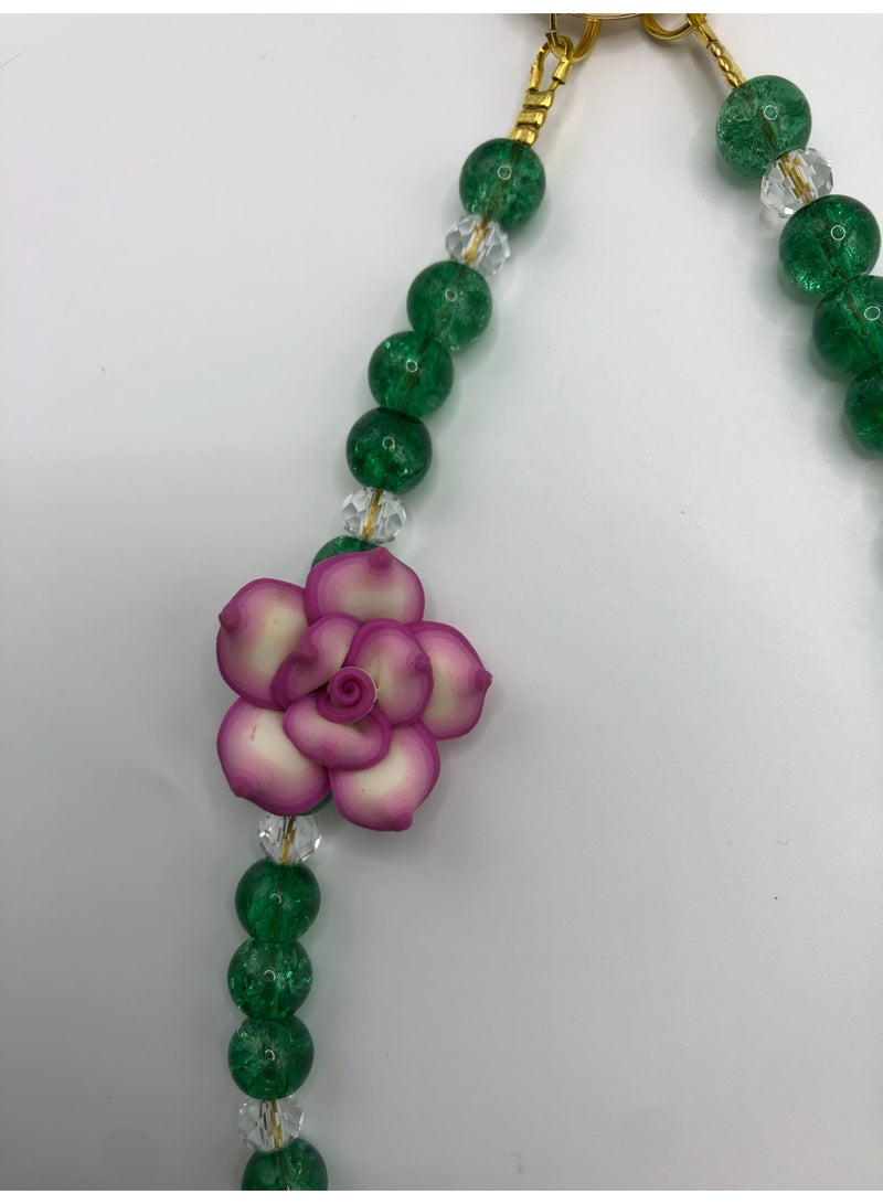 Handmade Crystal Phone Strap-ROSE 3 - Image 5
