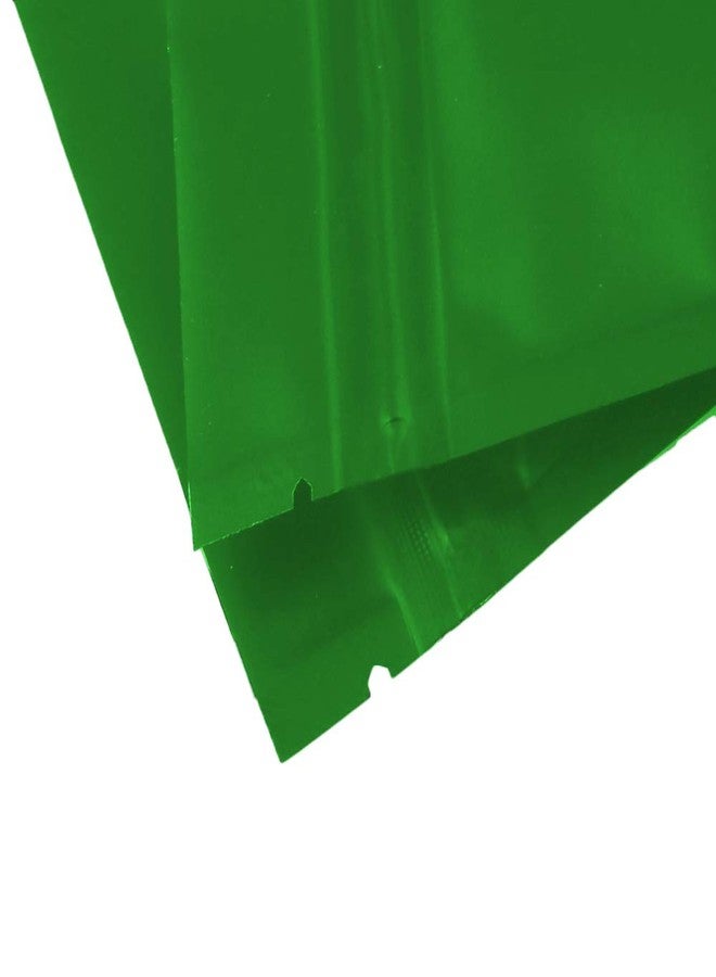 QQ Studio 100pcs Double-Sided Matte Foil Flat Packaging Zipper Seal Bags (4.7" x 7.1", Matte Green) - Image 3