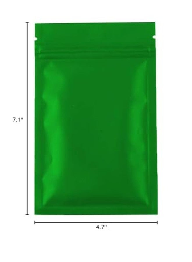 QQ Studio 100pcs Double-Sided Matte Foil Flat Packaging Zipper Seal Bags (4.7" x 7.1", Matte Green) - Image 5