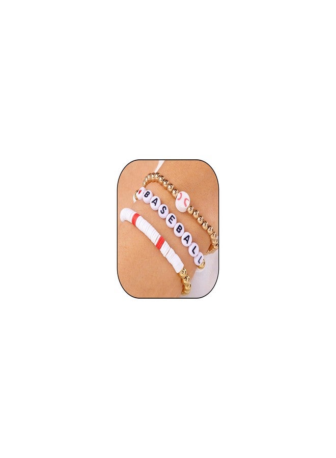 يور أولويز تشارم أساور "يوم المباراة" من Your Always Charm للنساء، سوار بيسبول قابل للتكديس، أساور مطاطية مزينة بخرز من طين هيشي، هدايا مثالية لحفلات يوم المباراة - Image 1