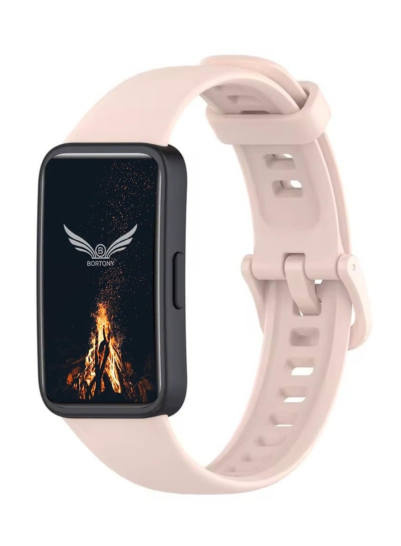 BORTONY Huawei Band 8/9/10 Replacement Watch Straps Band  Durable Silicone Wrist Strap Adjustable for Women Men Fashion Sport Strap Compatible for Huawei Band 10/9/8 - Image 1