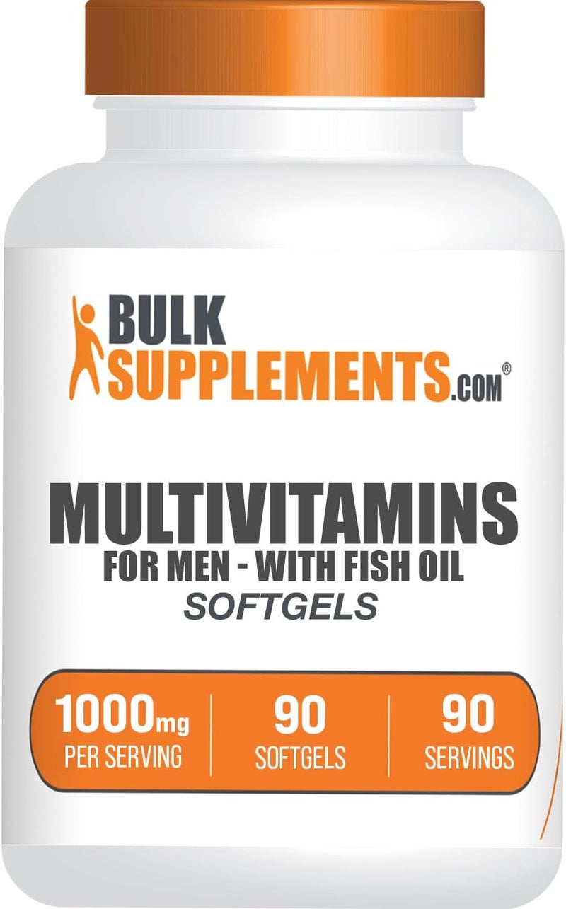 BulkSupplements فيتامينات متعددة للرجال مع كبسولات زيت السمك - Image 1