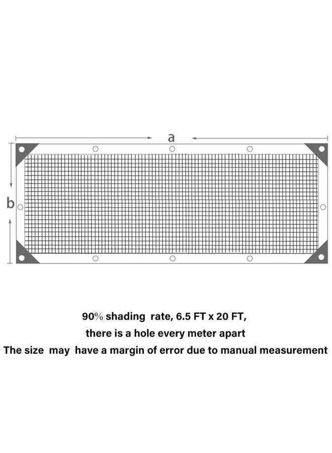winemana 90% Shade Cloth, Dog Kennel Shade Cover, 6.5 x 20 FT Sturdy Durable Sunblock Shade Mesh Tarp with Grommets for Patio Plants Greenhouse Chicken Coop Porch - Image 2