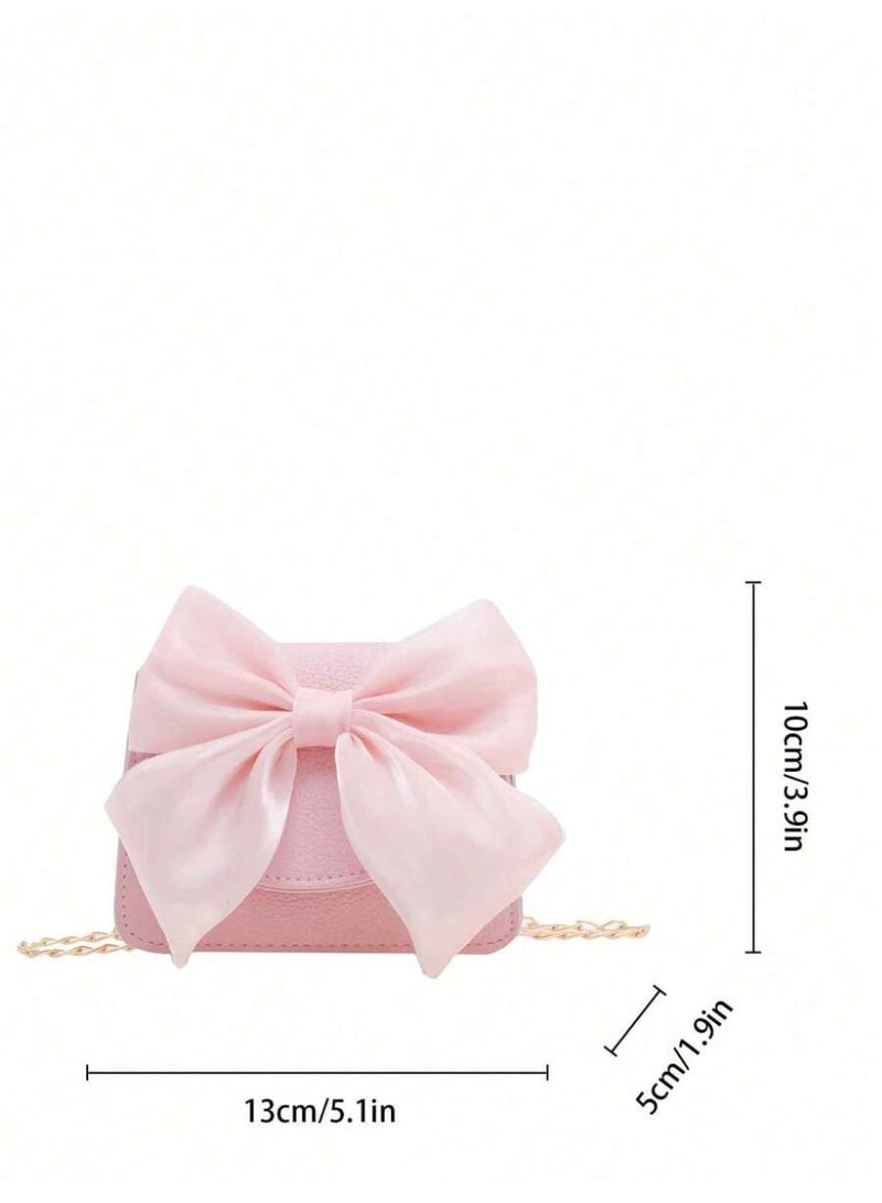 شنطة سهرة نسائية حقيبة كتف صغيرة مزينة بفيونكة كبيرة تصميم أنيق للبنات والمناسبات - Image 2