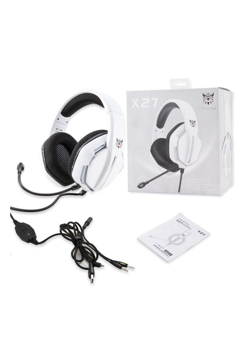 onikuma X27 Stereo Over-Ear Gaming Wired Headphones With 7.1 Surround Sound Noise Canceling Microphone Black Suitable for PS4/PS5/XOne/XSeries/NSwitch/PC - Image 3