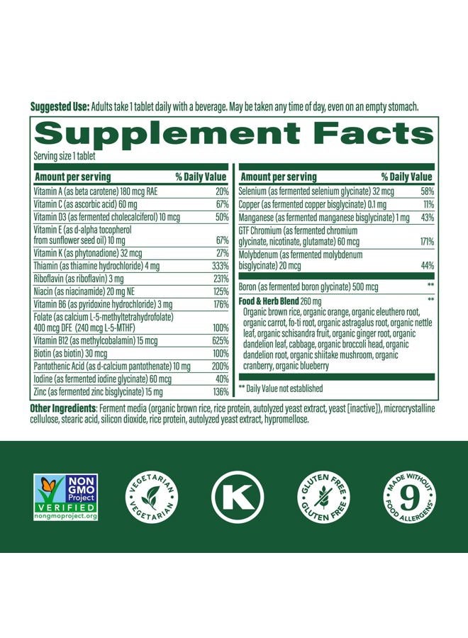 MegaFood One Daily Mens Multivitamins - Multivitamin for Men - Vitamin C, Vitamin D3 & Vitamin B12 - Muscle, Energy Metabolism & Immune Support - Vegetarian, Gluten Free - 90 Tablets, 90 Servings  - Image 3