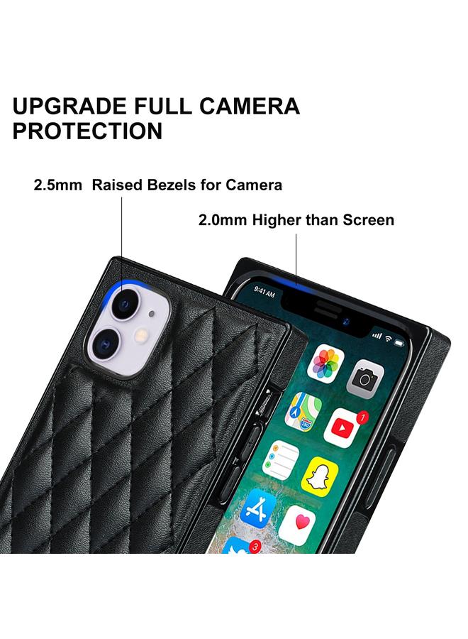 اس-توب جراب لهاتف iPhone 11 أنيق بنمط معيني مصنوع من جلد الألياف الدقيقة + جراب مقاوم للصدمات من مادة TPU مع حزام كروس بودي سلسلة - Image 3