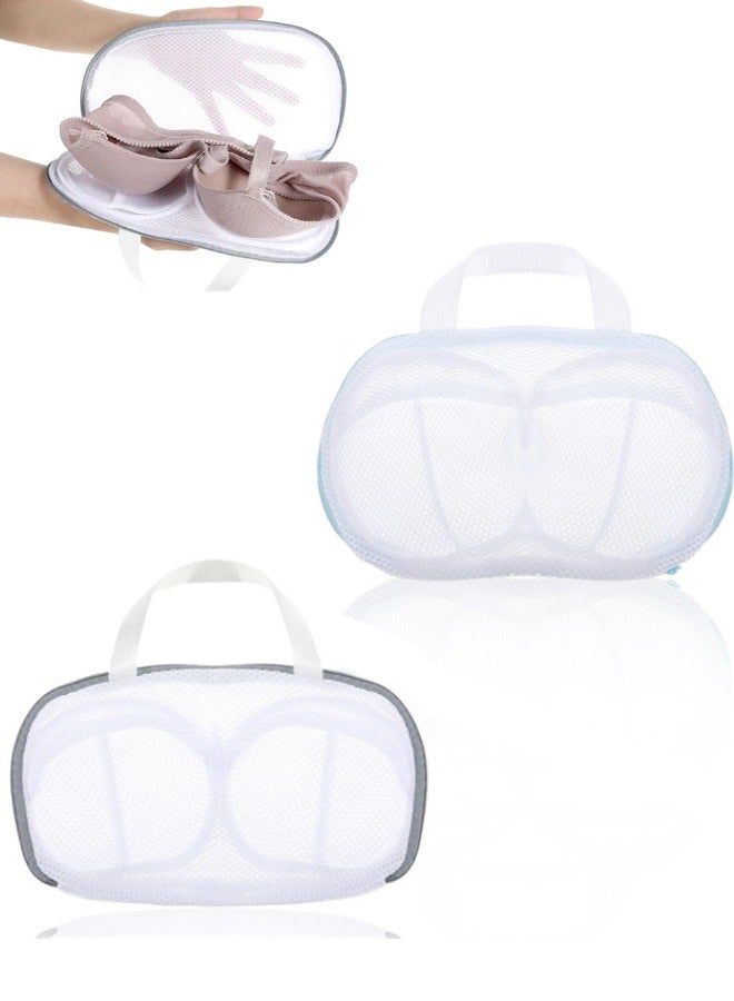 Bra Wash Bags for Laundry, 2Pcs Lingerie Mesh Bag Set for Washing Machine with Zipper for Women Laundry Storage Washing Delicates (A to C Cups)  - Image 1
