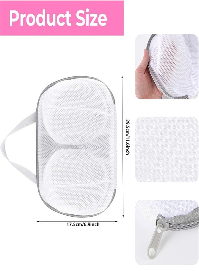 Bra Wash Bags for Laundry, 2Pcs Lingerie Mesh Bag Set for Washing Machine with Zipper for Women Laundry Storage Washing Delicates (A to C Cups)  - Image 2