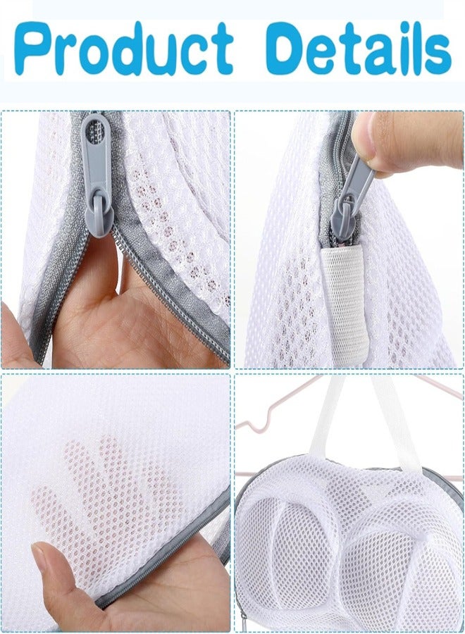 Bra Wash Bags for Laundry, 2Pcs Lingerie Mesh Bag Set for Washing Machine with Zipper for Women Laundry Storage Washing Delicates (A to C Cups)  - Image 3
