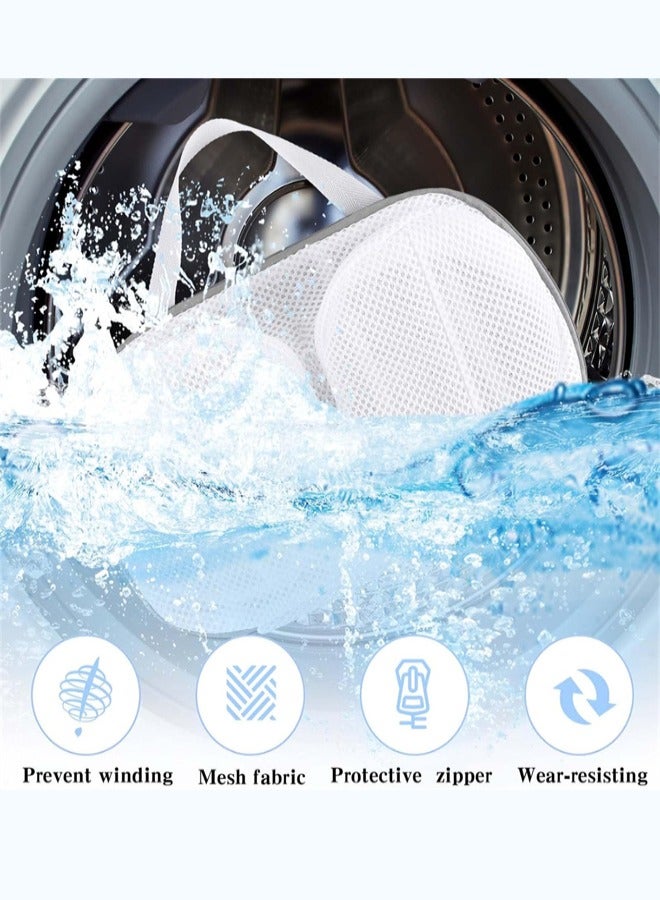 Bra Wash Bags for Laundry, 2Pcs Lingerie Mesh Bag Set for Washing Machine with Zipper for Women Laundry Storage Washing Delicates (A to C Cups)  - Image 4