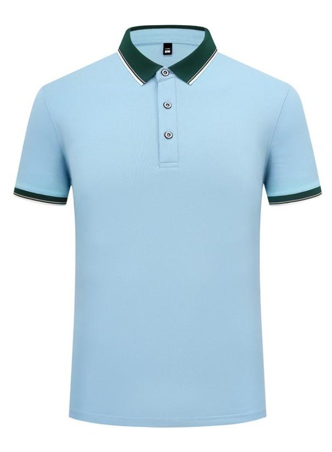 Summer Short Sleeve Polo Shirt Corporate Workwear Collared T-Shirt Men's Fashion  - Image 1