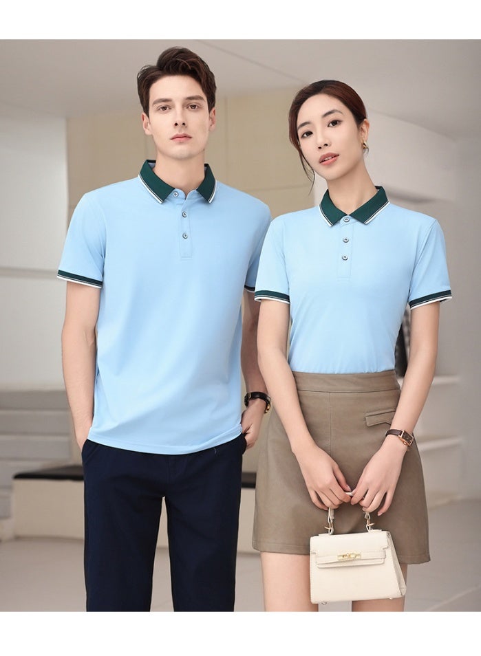 Summer Short Sleeve Polo Shirt Corporate Workwear Collared T-Shirt Men's Fashion  - Image 2
