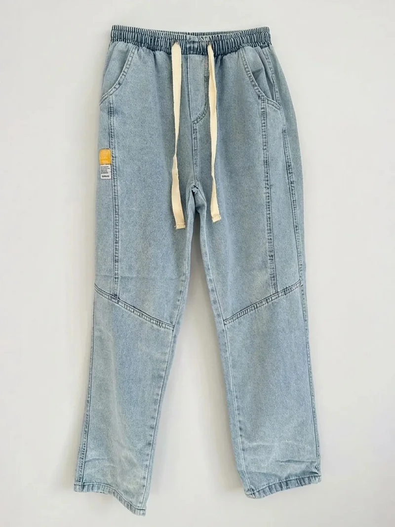 BIG DART BDART Baggy Denim Pants with Drawstring Waist