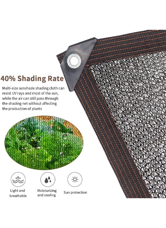 Generic Black Shade Cloth Sun Mesh Shade Cloth Taped Edge with Grommets UV Sun Shade Netting for Plant Cover, Greenhouse, Patio, Tomatoes, Chicken Coop, Barn Kennel  - Image 4