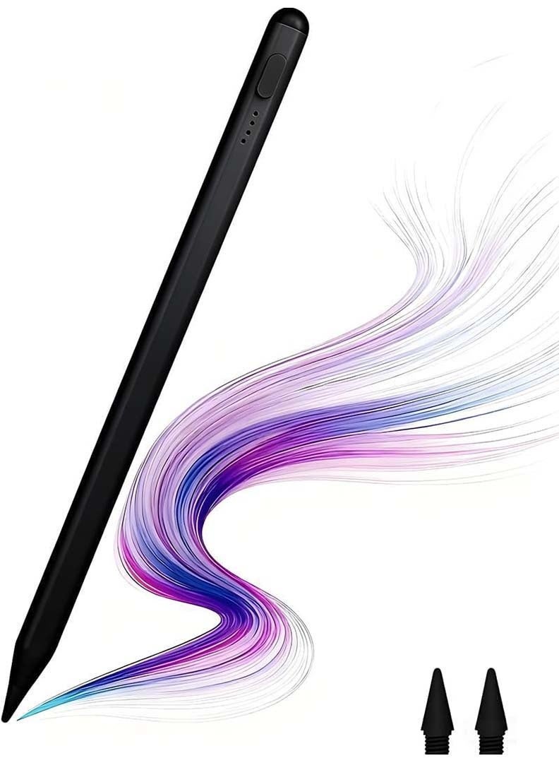Theodor قلم ستايلس لجهاز آيباد الجيل 11/10/9 - قلم نشط متوافق مع جميع أجهزة آيباد برو 11 و 12.9'' من آبل 2018-2025، آيباد إير M3/ M2، آيباد 6-11، آيباد ميني 7/6 - أسود - Image 1