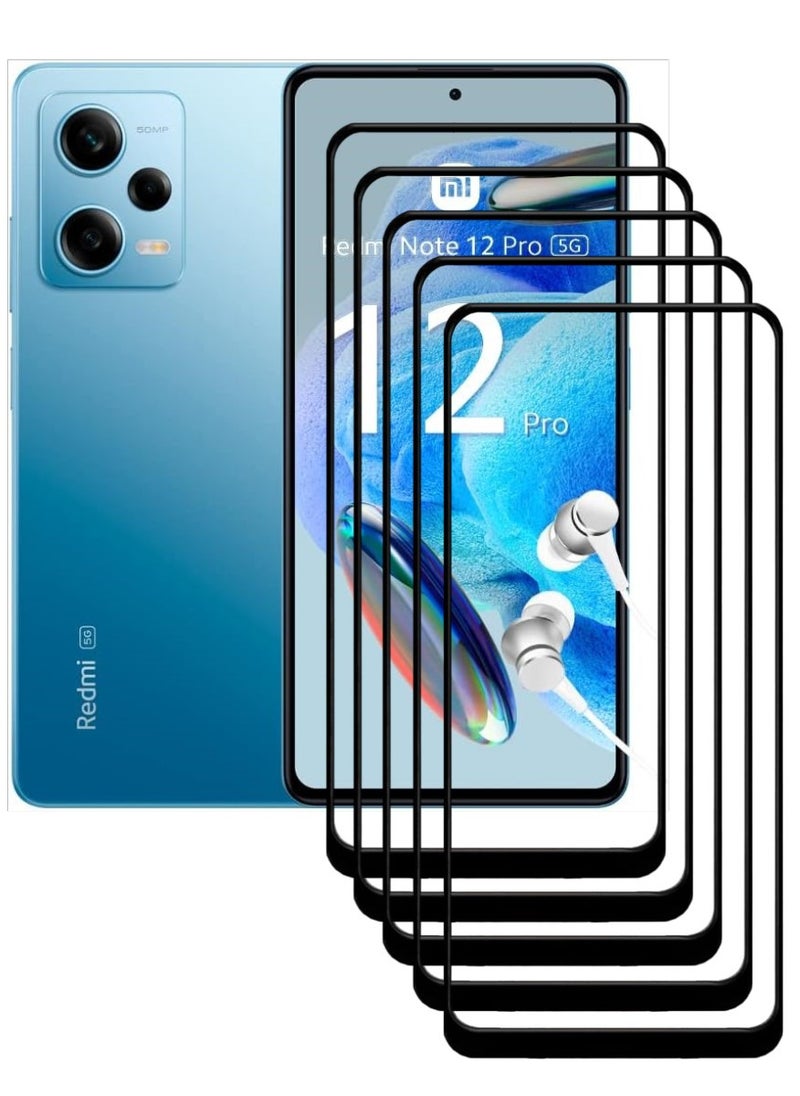 ACLIX 5 Pieces Antistatic ESD Dustproof Premium Quality High Definition Tempered Glass Screen Protector Designed For Xiaomi Redmi Note 12 Pro - Image 1