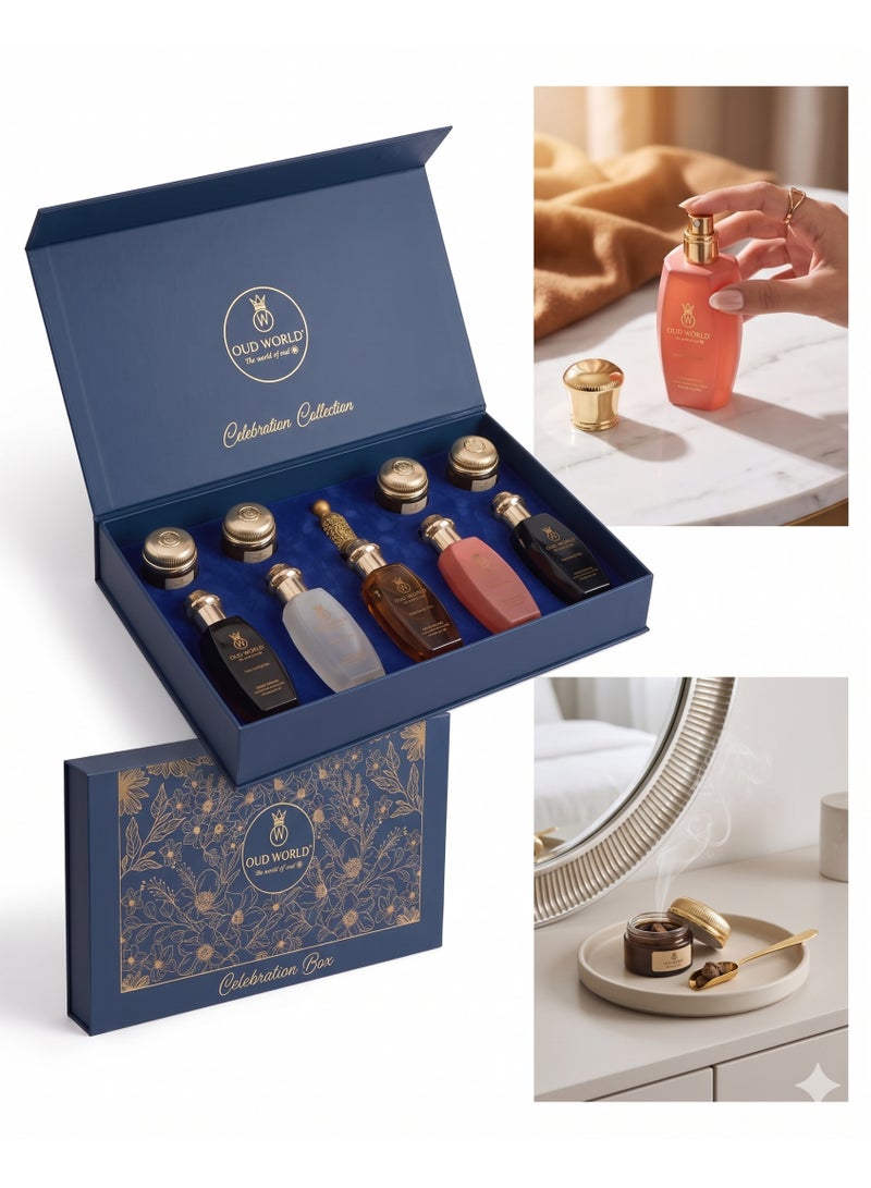 OUD WORLD Amouge Collection 5-Piece Luxury Fragrance Set – 5 x 100ml Eau De Parfum Collection (Purpose 50, Reflection, Reasons, Guidance, Sequence) for Men and Women - Image 1