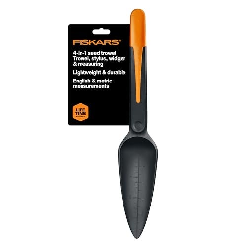 Fiskars 340110-1001 Seed Planting Trowel, Black - Image 1