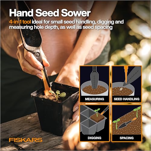 Fiskars 340110-1001 Seed Planting Trowel, Black - Image 2