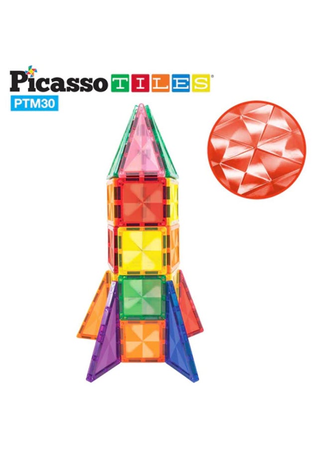 PicassoTiles 30 Pieces Magnetic Building Blocks Mini Diamond Series Travel Size On-the-Go Magnet Construction Toy Set STEM Learning Kit Education Playset Child Brain Development Magnets Stacking Blocks for Boys & Girls Age 3+  - Image 3