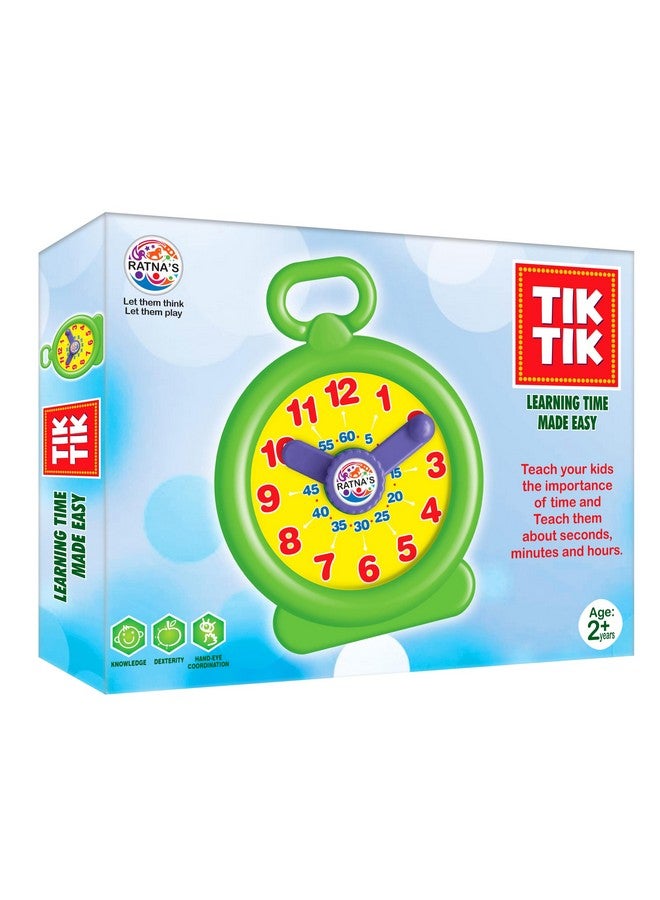 راتاناز ساعة تيك للأطفال. علم طفلك التوقيت، دعه يتعلم الثواني والدقائق والساعات، متعدد الألوان - Image 1