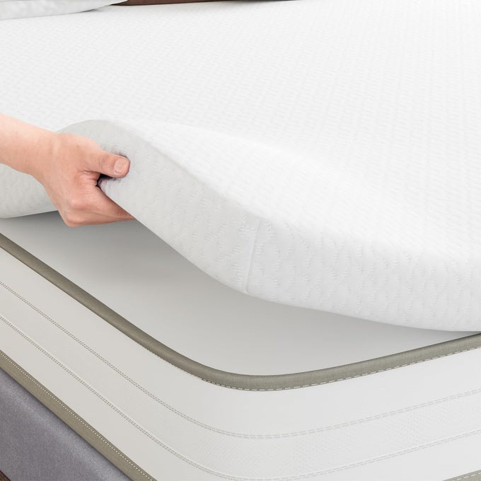 FRIDEKO 2 INCH MEMORY FOAM MATTRESS TOPPER DOUBLE MATTRESS TOPPER HYPOALLERGENIC FOR BED CARAVAN CAMPERVAN SOFA BEDS BACK PAIN SUPPORT 135X190X5CM