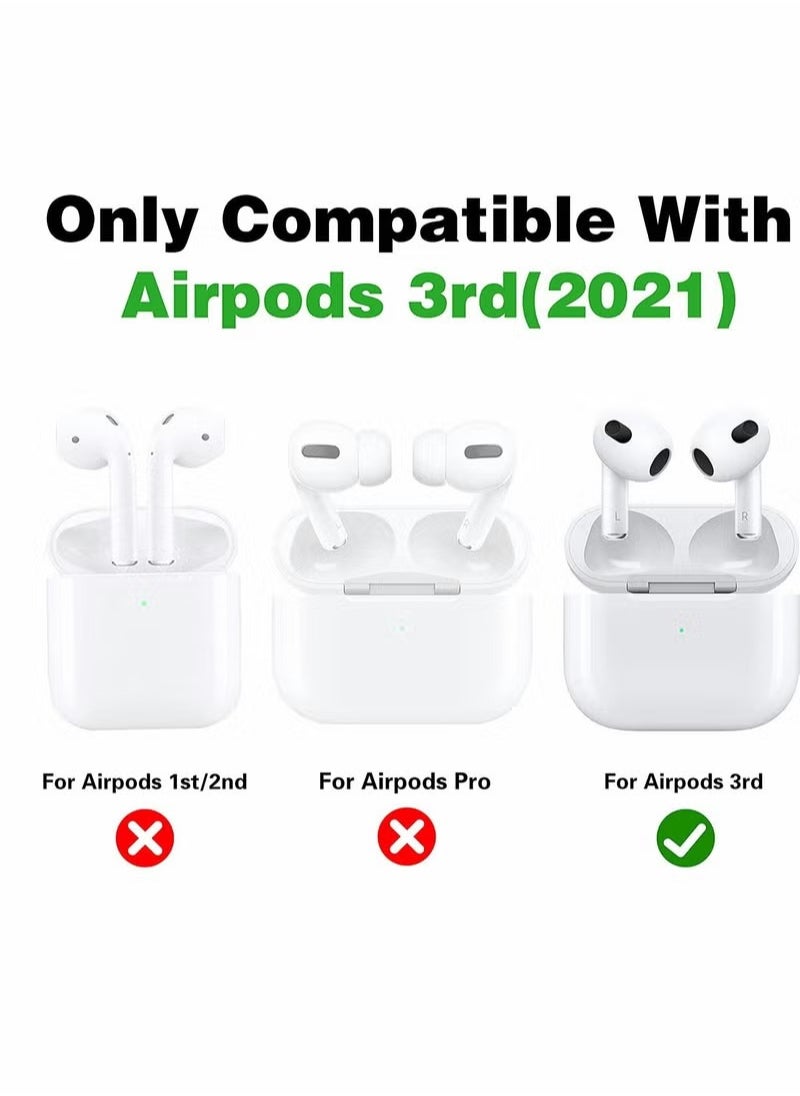 Generic - Compatible with AirPods 3 Case Cover, 3rd Generation 2021, with Cute 3D Clear Glitter Butterfly Design Smooth Soft TPU Cover Case for Airpods 3, Pretty Design Bling Shiny Stylish with Keychain - Image 1