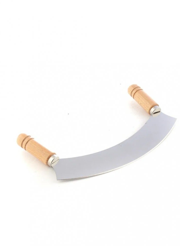 BASURRAH Original vegetable and molokhiya pizza cutter with wooden handle - Image 5