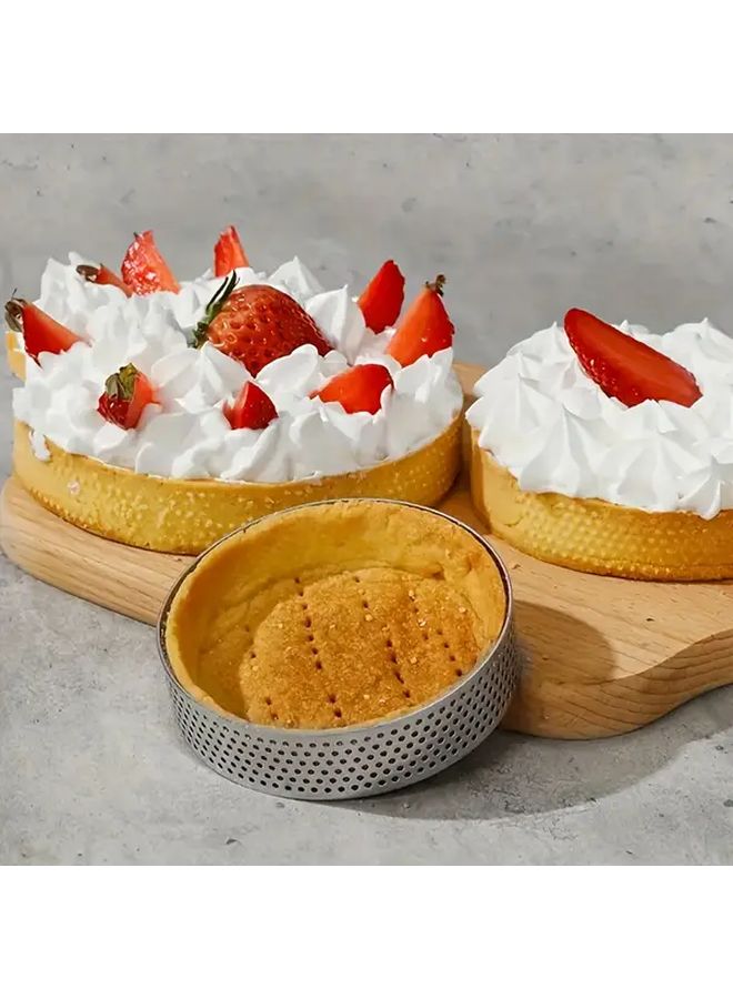 3Pcs 3.94 Inch Round Cake Molds Rust Resistant Baking Supplies Set - Image 4