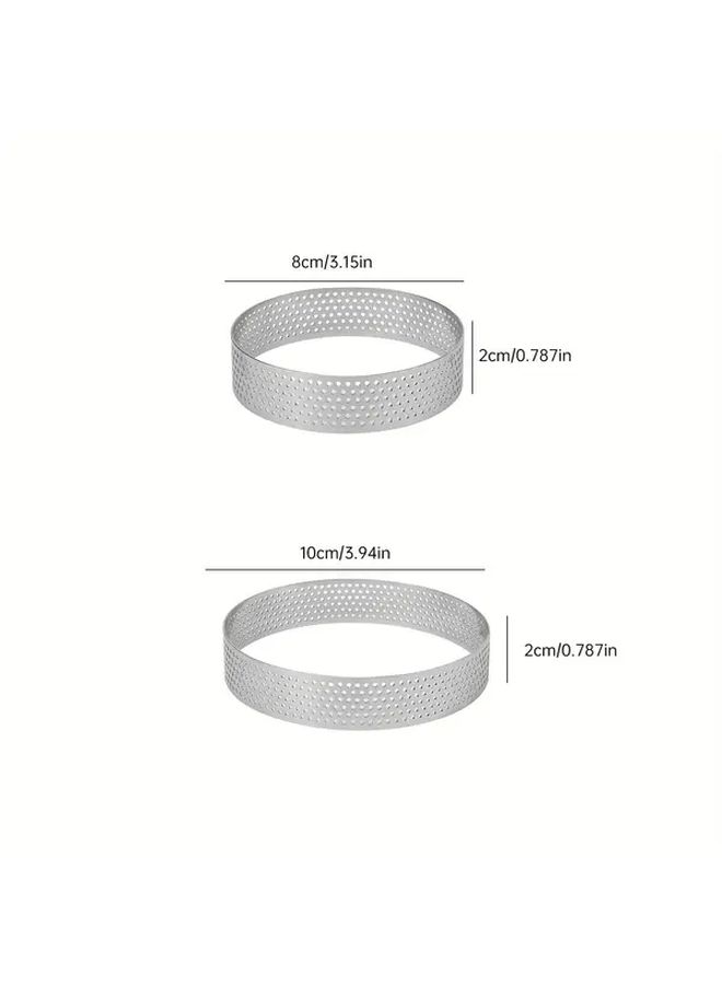 3Pcs 3.94 Inch Round Cake Molds Rust Resistant Baking Supplies Set - Image 3