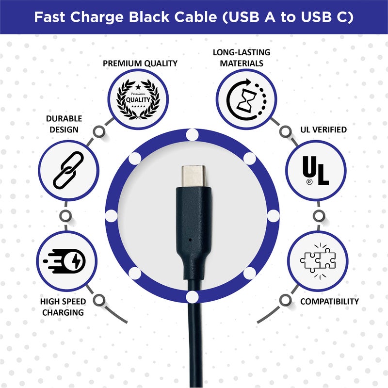 Brighton برايت أون - مجموعة كابلات محسّنة متوافقة مع PS5 | كابل HDMI 2.1 HDR 8K 8K@60Hz/4K@120Hz مطلي بالذهب | كابل CAT 7 فائق السرعة مطلي بالذهب | كابل شحن سريع USB A إلى USB C (2 متر) - Image 5