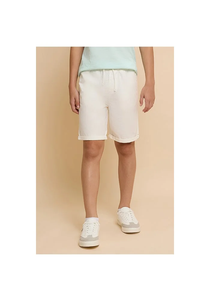 أر أند بي Solid Shorts with Drawstring Waist
