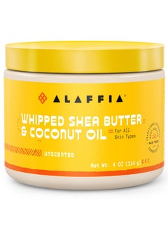 Alaffia Alaffia Whipped Shea Butter and Coconut Oil, for Smooth, Soft Skin, Unscented 4 Oz  - Image 1