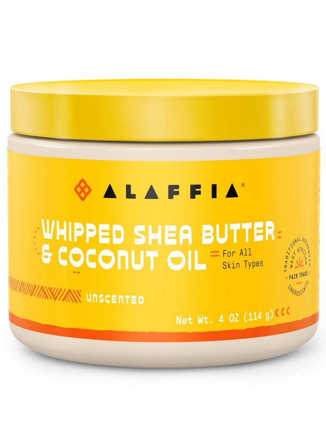 Alaffia - Alaffia Whipped Shea Butter and Coconut Oil, for Smooth, Soft Skin, Unscented 4 Oz - Image 1