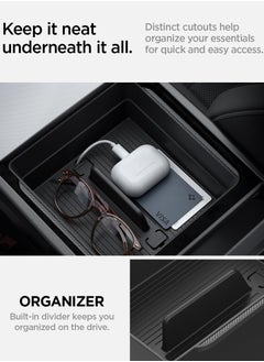 Spigen Armrest Console Organizer (Carbon Edition) for Tesla Model 3 (2024) Highland  - Image 3